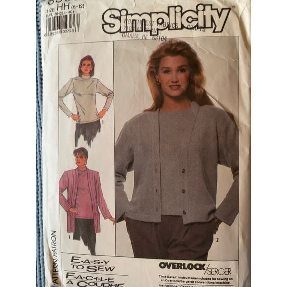 Simplicity sewing pattern 8303 top tunic 1990s - Picture 1 of 5